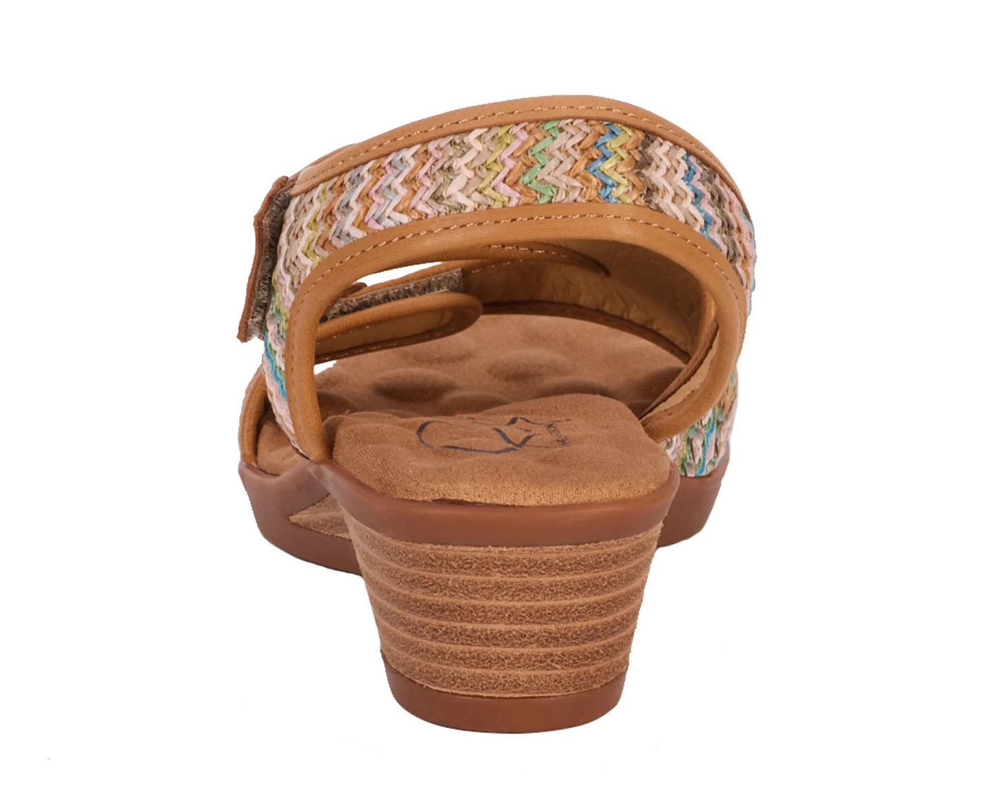 Kimmi::Multi Rafia/Luggage Leather