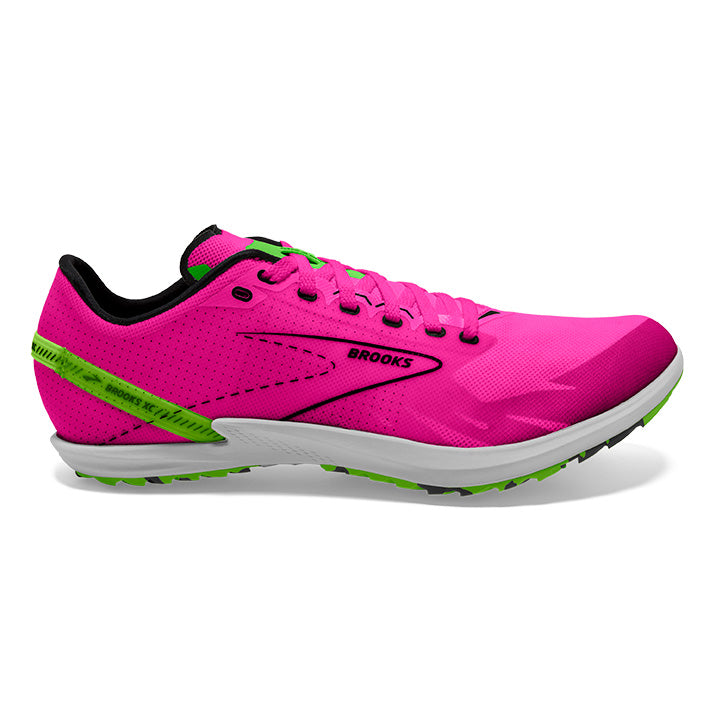 Women's Sample Draft XC Spikeless::Pink Glo/Green/Black