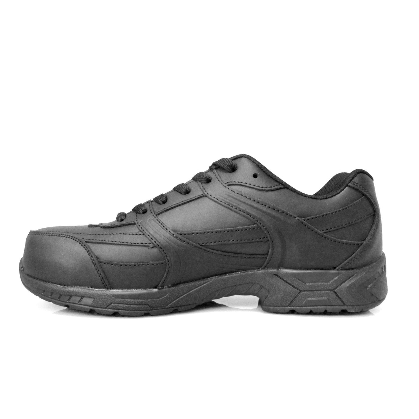 Jogger Slip Resistant Safety Toe::Black