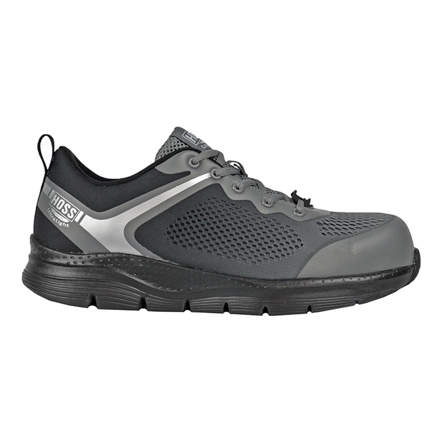 Hoss Men's Mesh Alto Safety Toe Grey/Black – Pilcher's Shoes