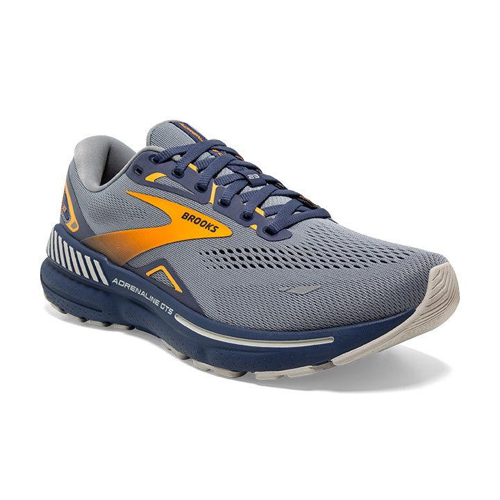 Men's Sample Adrenaline GTS 23::Grey/Crown Blue/Orange