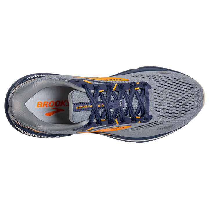 Men's Sample Adrenaline GTS 23::Grey/Crown Blue/Orange