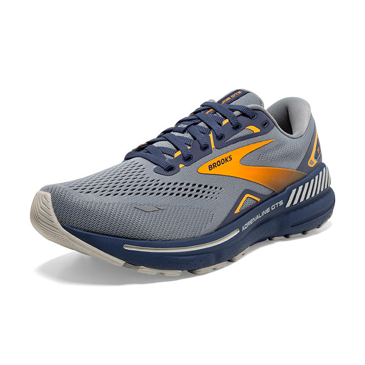 Men's Sample Adrenaline GTS 23::Grey/Crown Blue/Orange