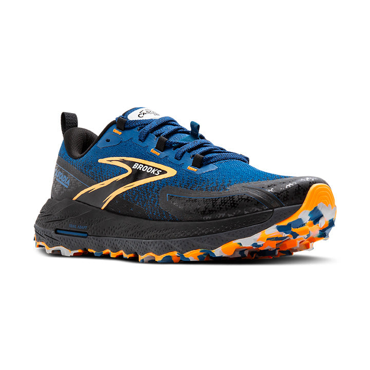 Men's Sample Cascadia 18::Blue Sapphire/Black/Orange