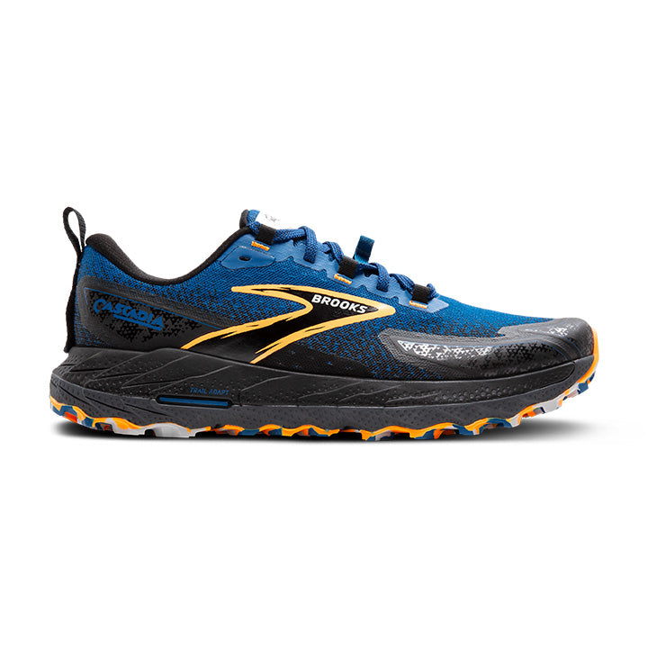 Men's Sample Cascadia 18::Blue Sapphire/Black/Orange