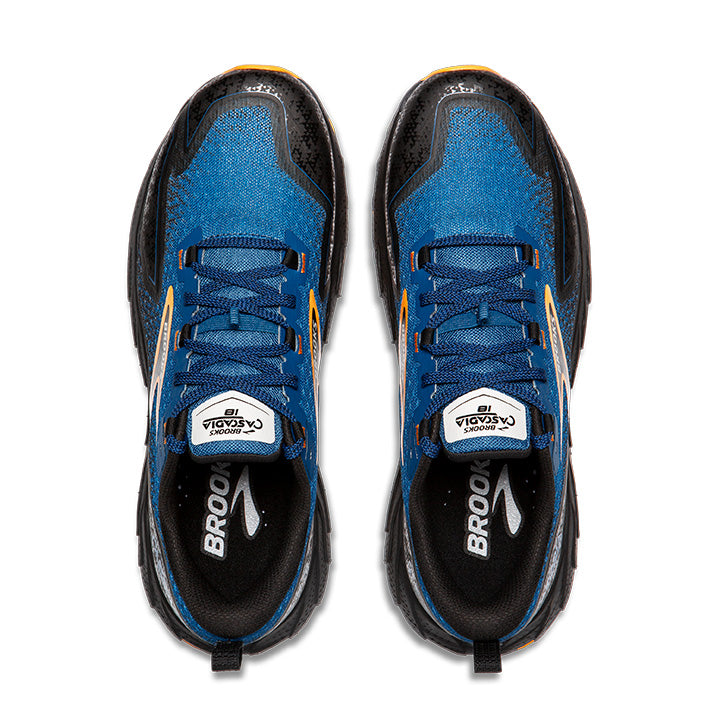 Men's Sample Cascadia 18::Blue Sapphire/Black/Orange