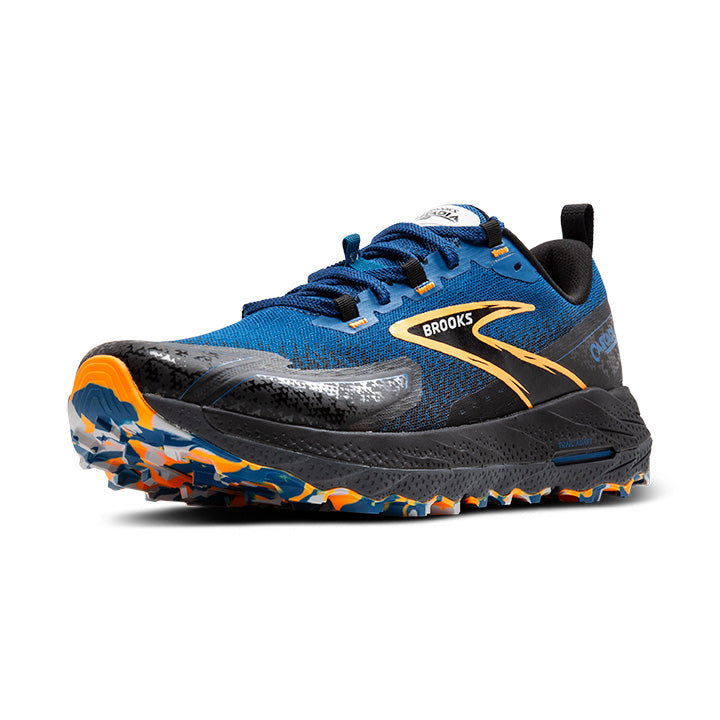 Men's Sample Cascadia 18::Blue Sapphire/Black/Orange