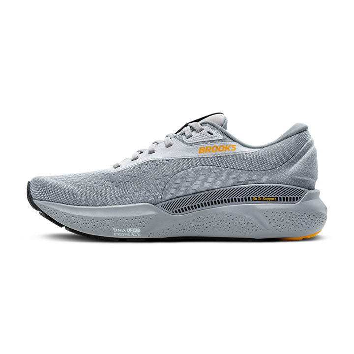 Brooks Men's Adrenaline GTS 24 Alloy/White/Gold Fusion