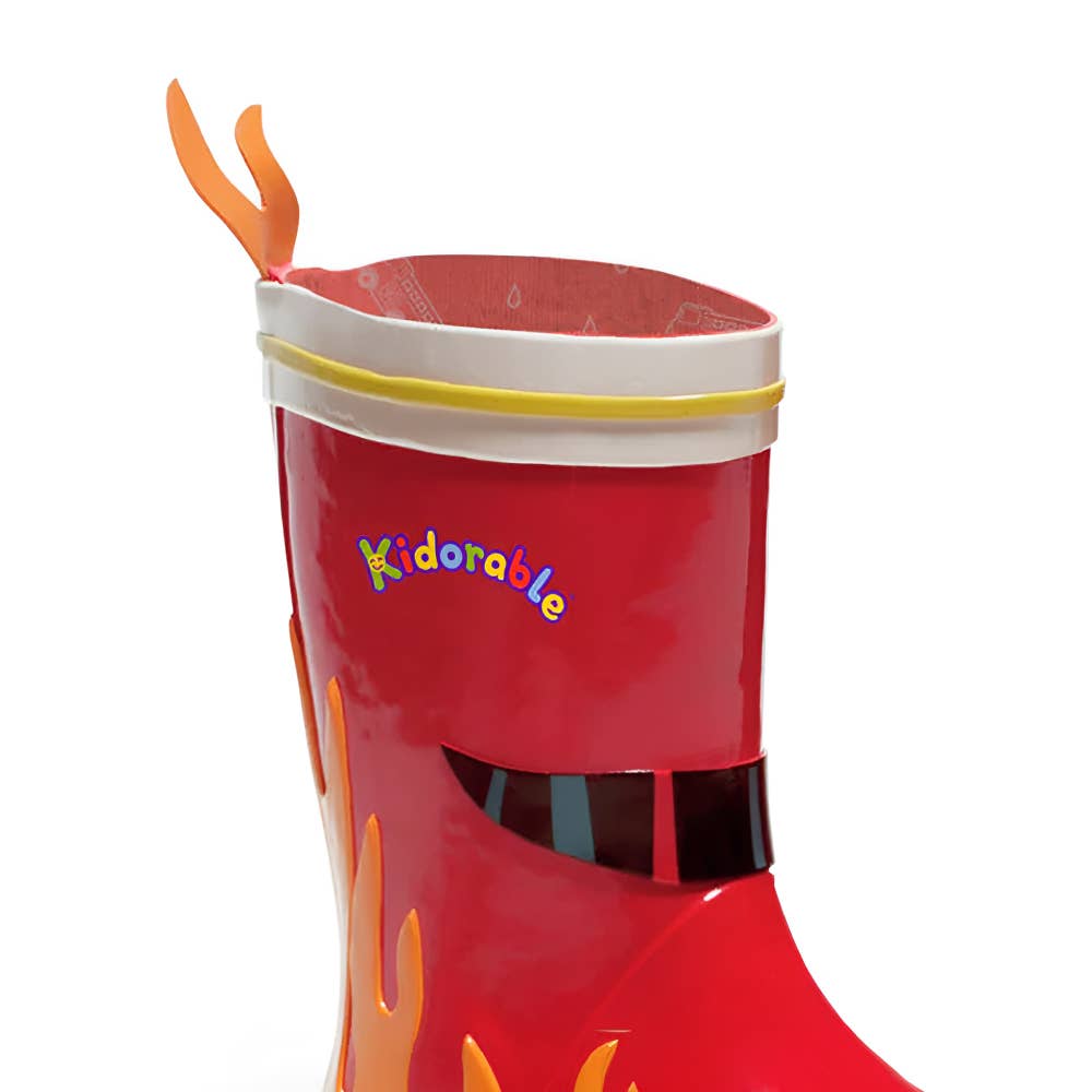 Fireman Rain Boots::Red/Black