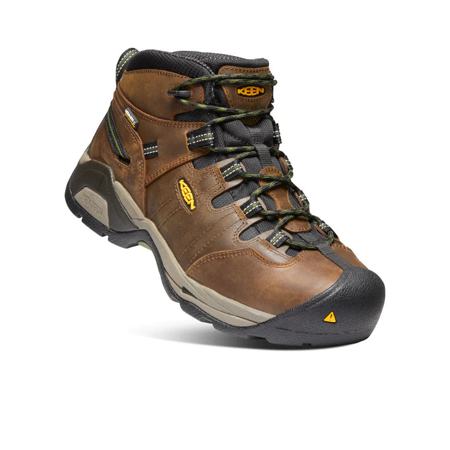 Detroit XT Mid Waterproof Safety Toe::Cascade Brown/Bronze Green