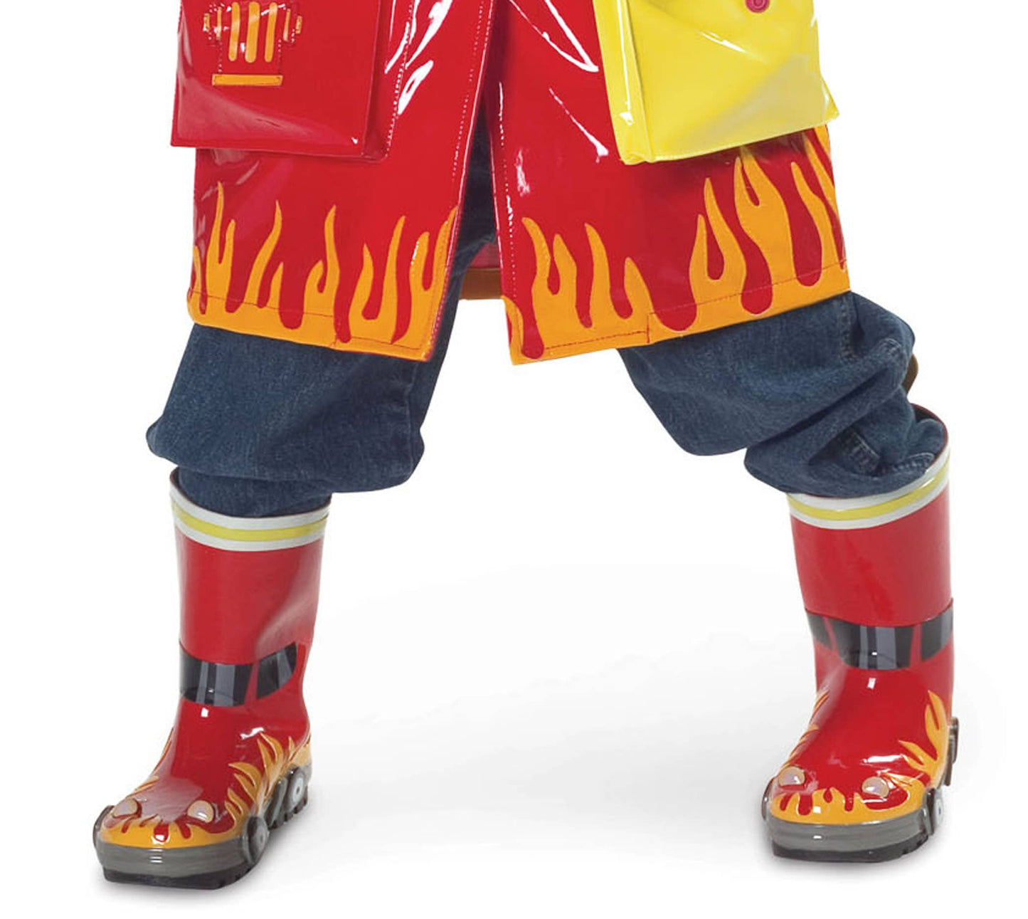 Fireman Rain Boots::Red/Black