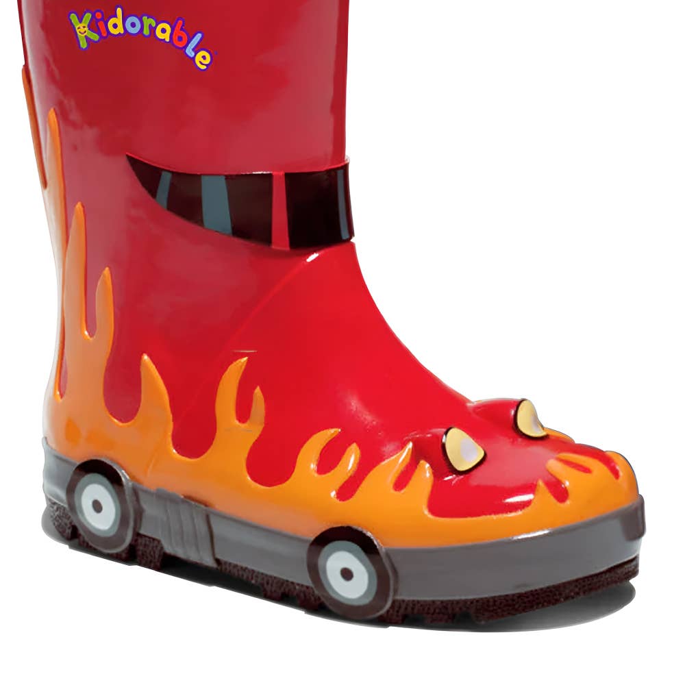 Fireman Rain Boots::Red/Black