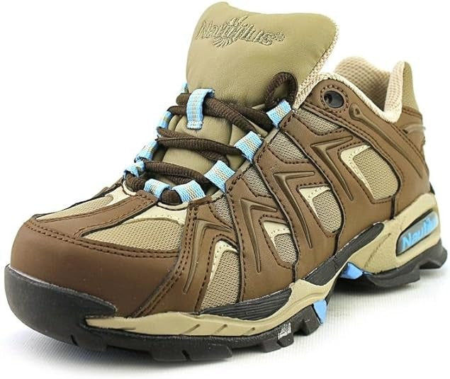 Athletic N1358 Safety Toe::Brown/Light Blue
