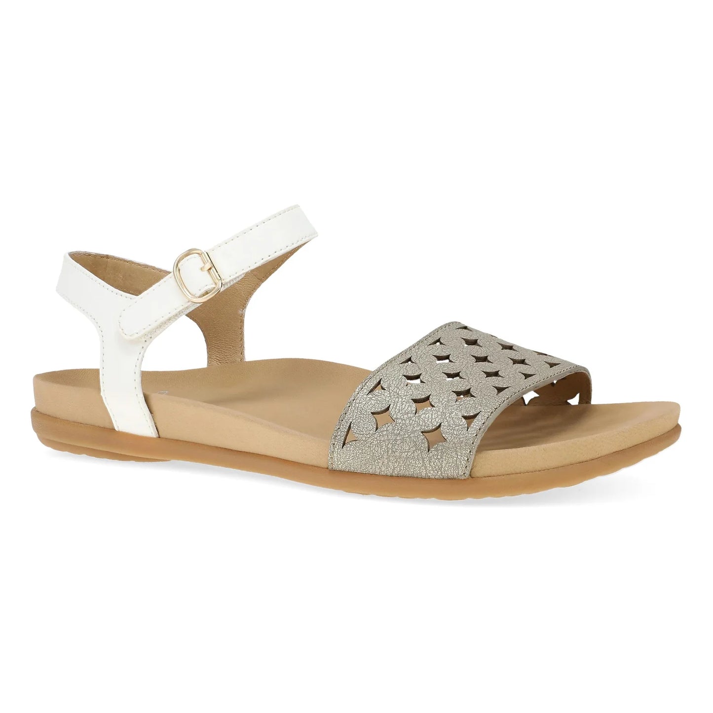 Jodie::Platino/White Leather