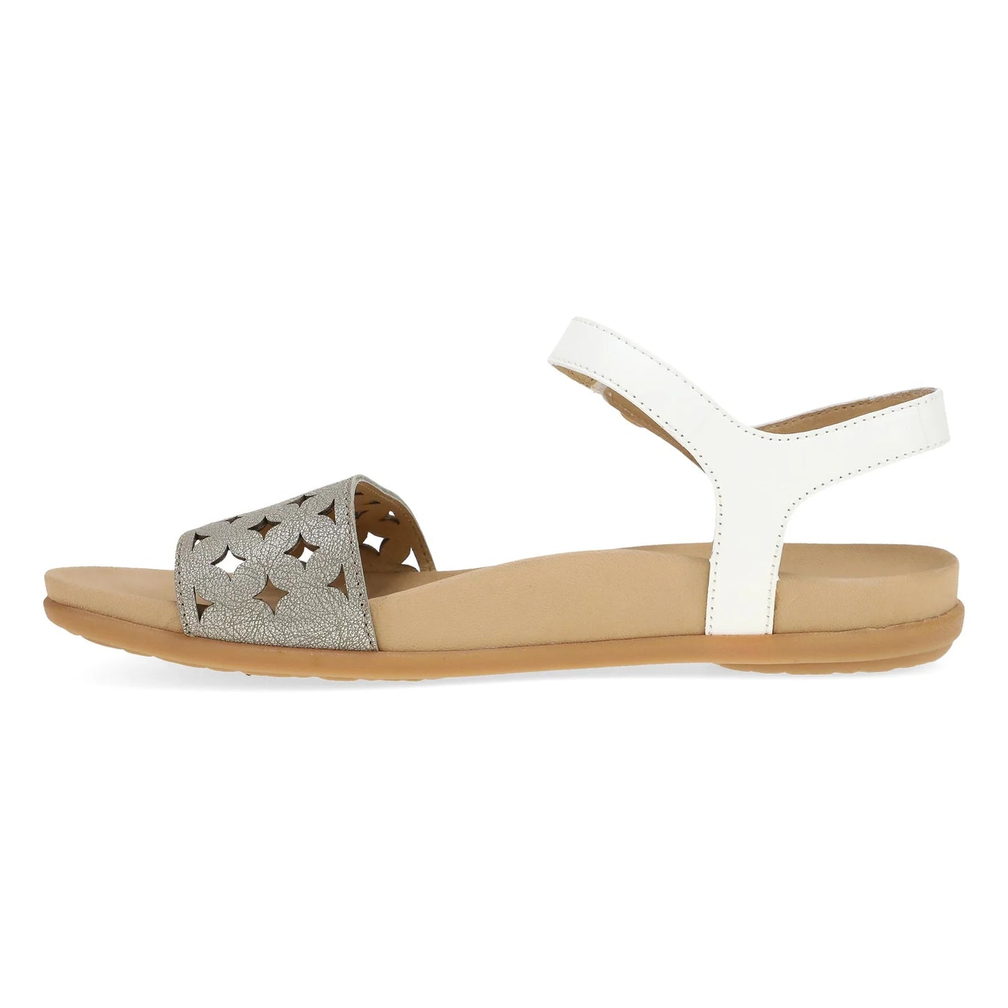 Jodie::Platino/White Leather