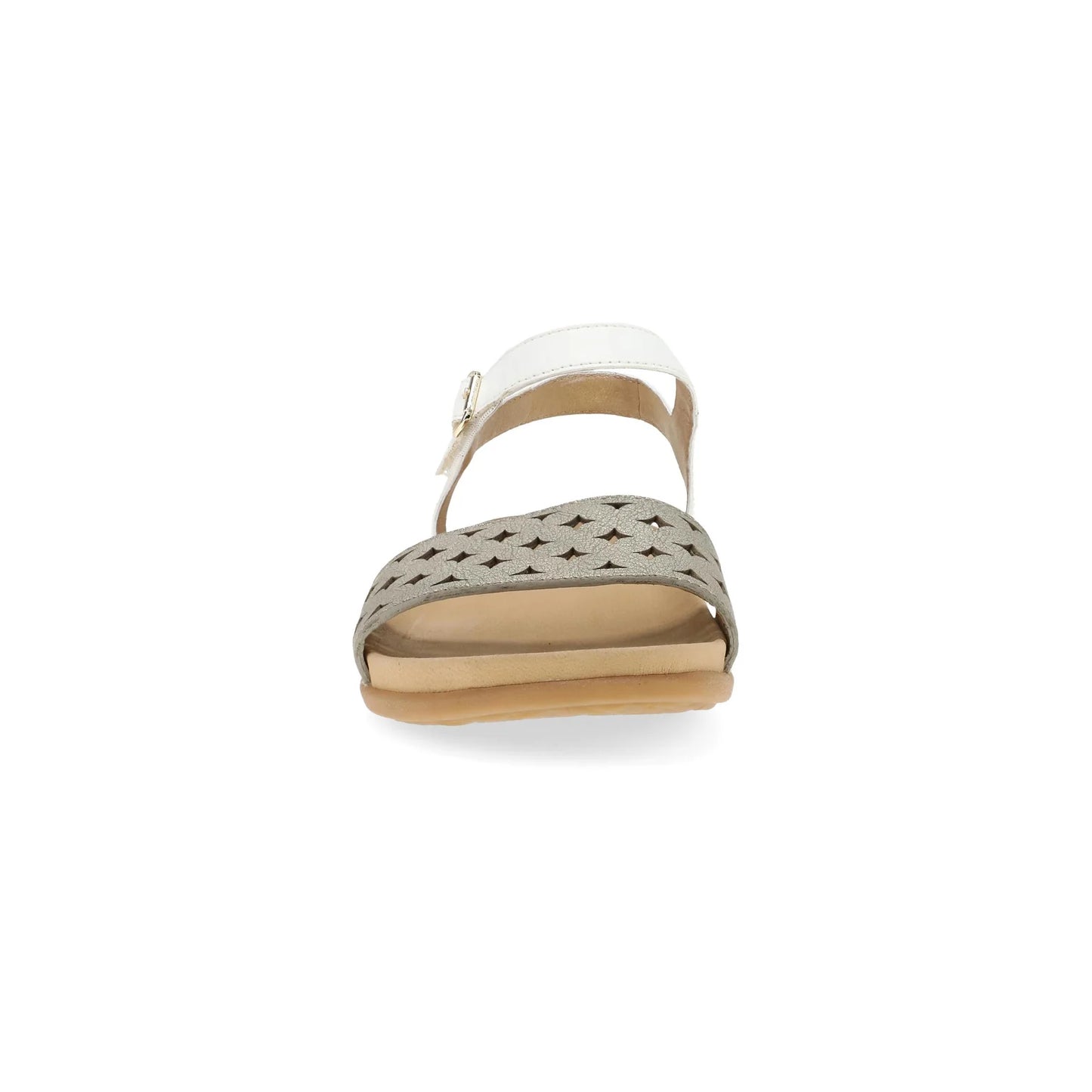 Jodie::Platino/White Leather