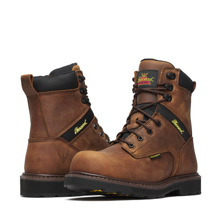 Job-Site Series 8" 804-4243 Waterproof Safety Toe::Crazy Horse