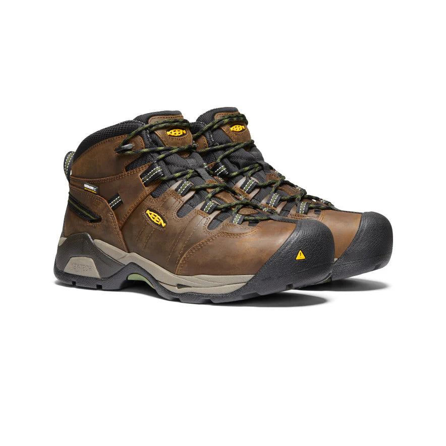 Detroit XT Mid Waterproof Safety Toe::Cascade Brown/Bronze Green