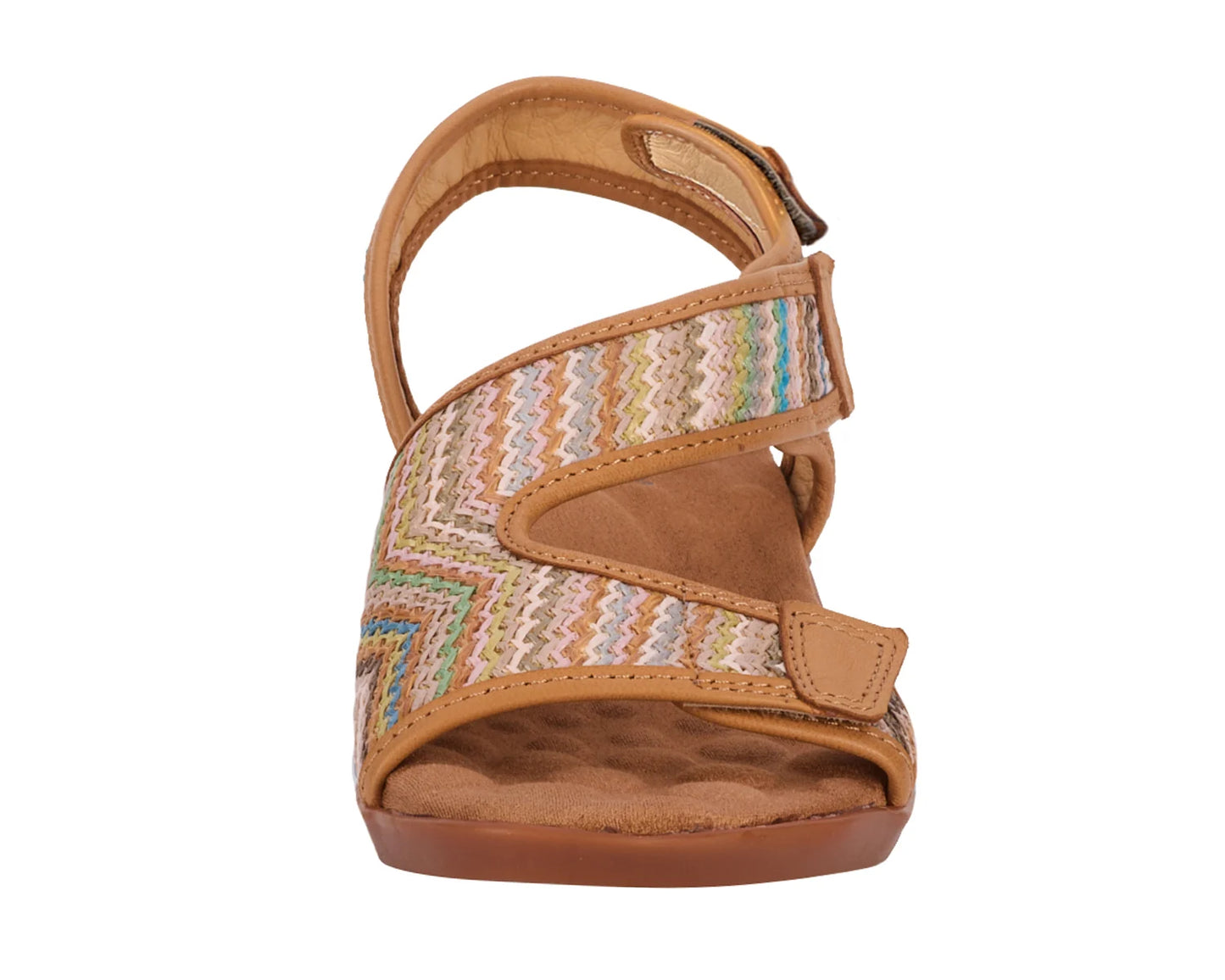 Kimmi::Multi Rafia/Luggage Leather