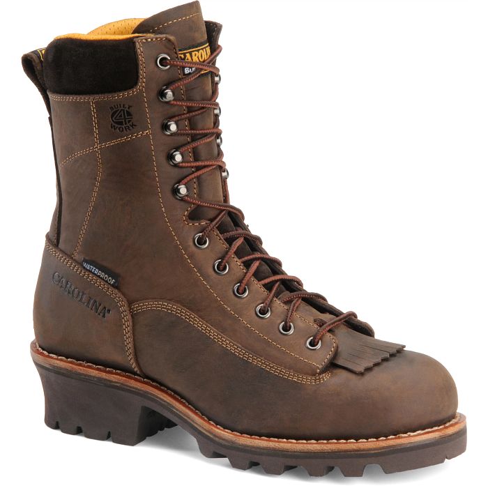 8" Lace-to-Toe Logger CA7022  Soft Toe::Brown