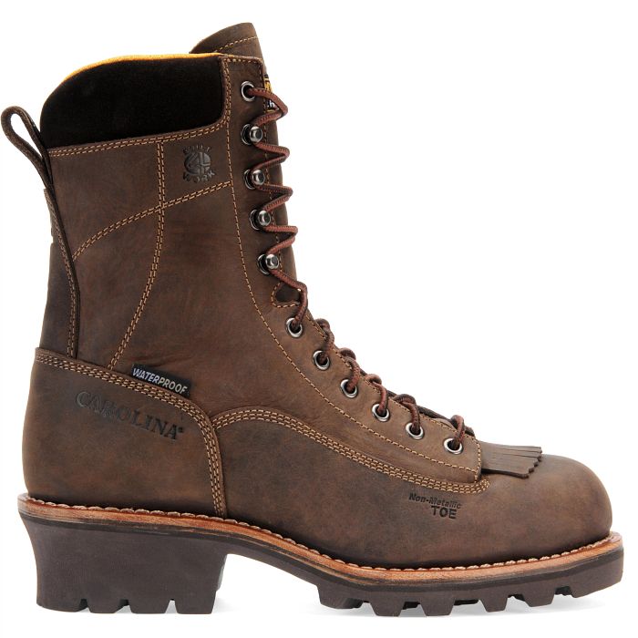 8" Lace-to-Toe Logger CA7022  Soft Toe::Brown
