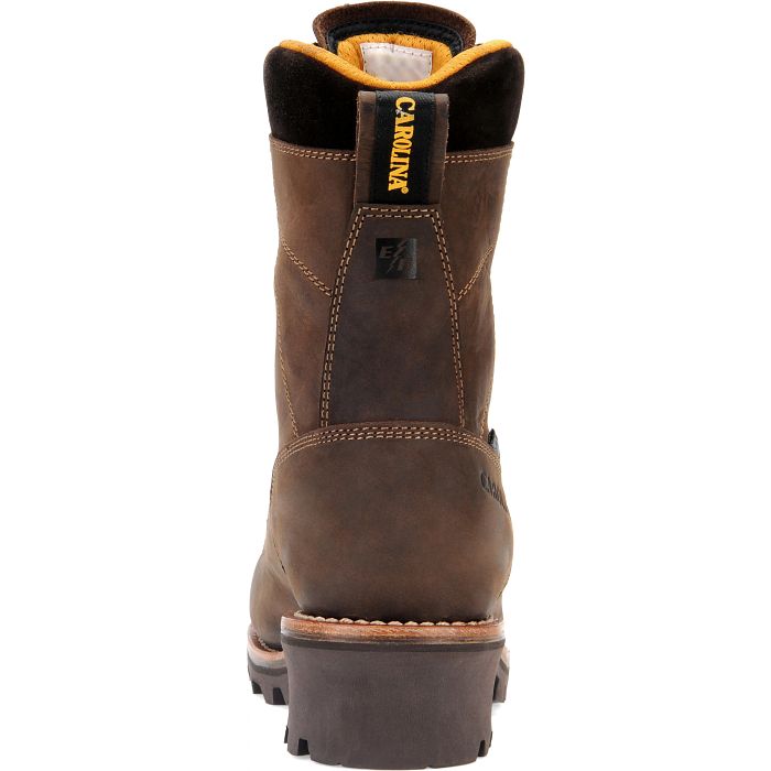 8" Lace-to-Toe Logger CA7022  Soft Toe::Brown
