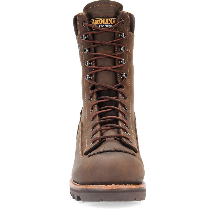 8" Lace-to-Toe Logger CA7022  Soft Toe::Brown