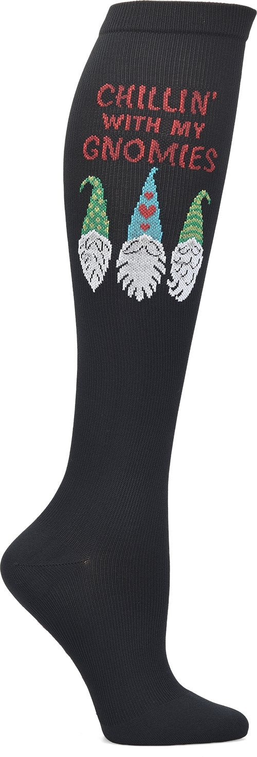 Compression Sock 12-14 mm/Hg::Chillin' With My Gnomies