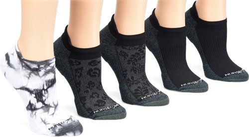 Compression Ankle Socks 5 Pack::Black Assortment