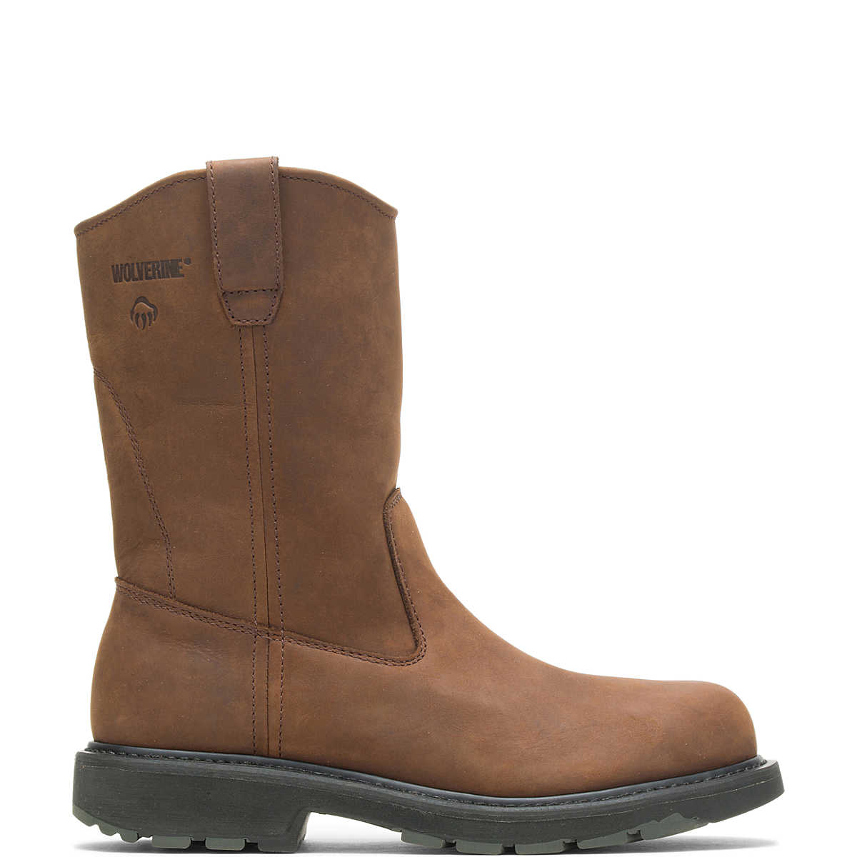 DD Work Steel Toe Wellington 10" W04707 Safety Toe::Dark Brown