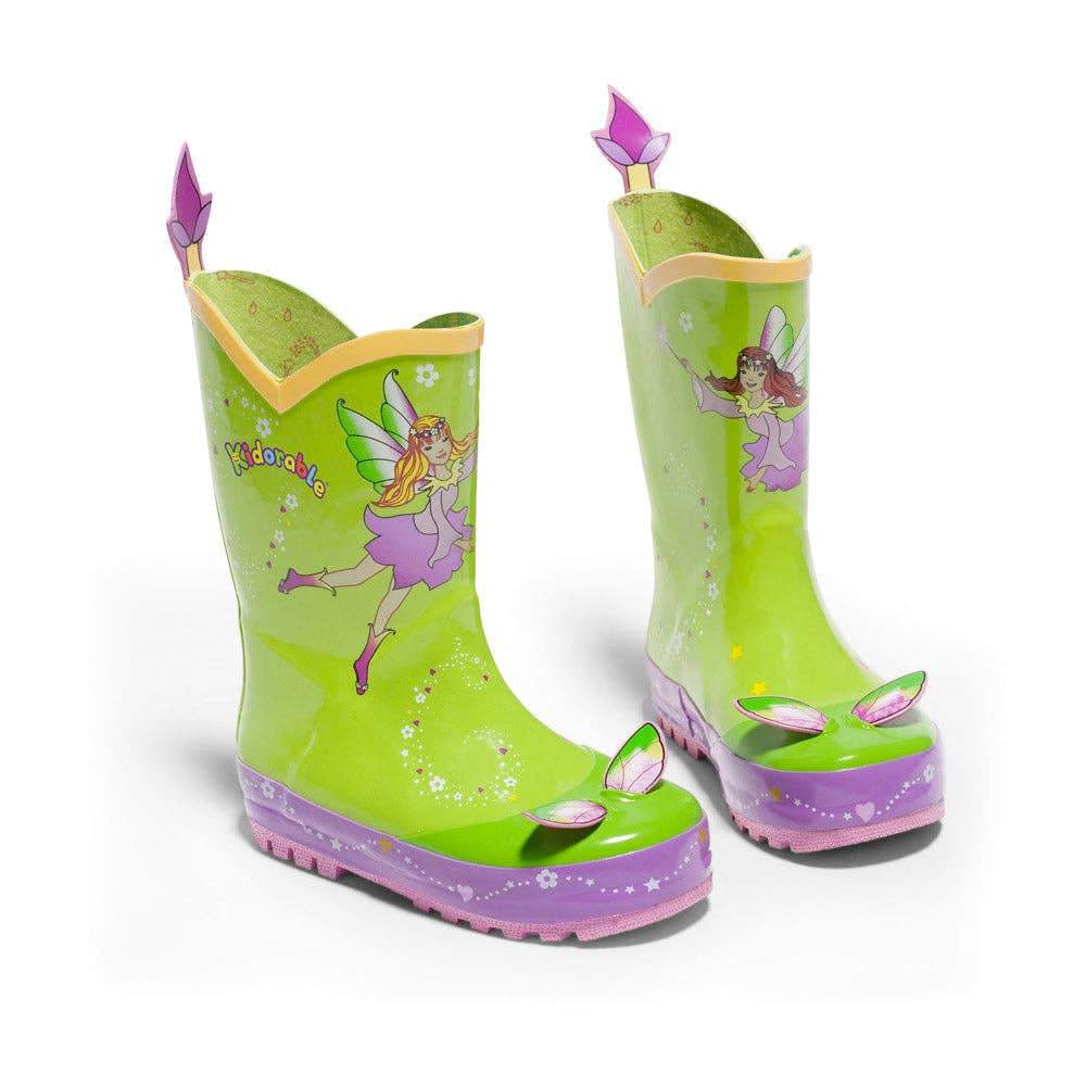 Fairy Rain Boots w/ Fleece Liner::Green