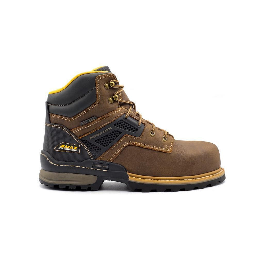 A-Max Dozer 6" A8700 Safety Toe::Brown