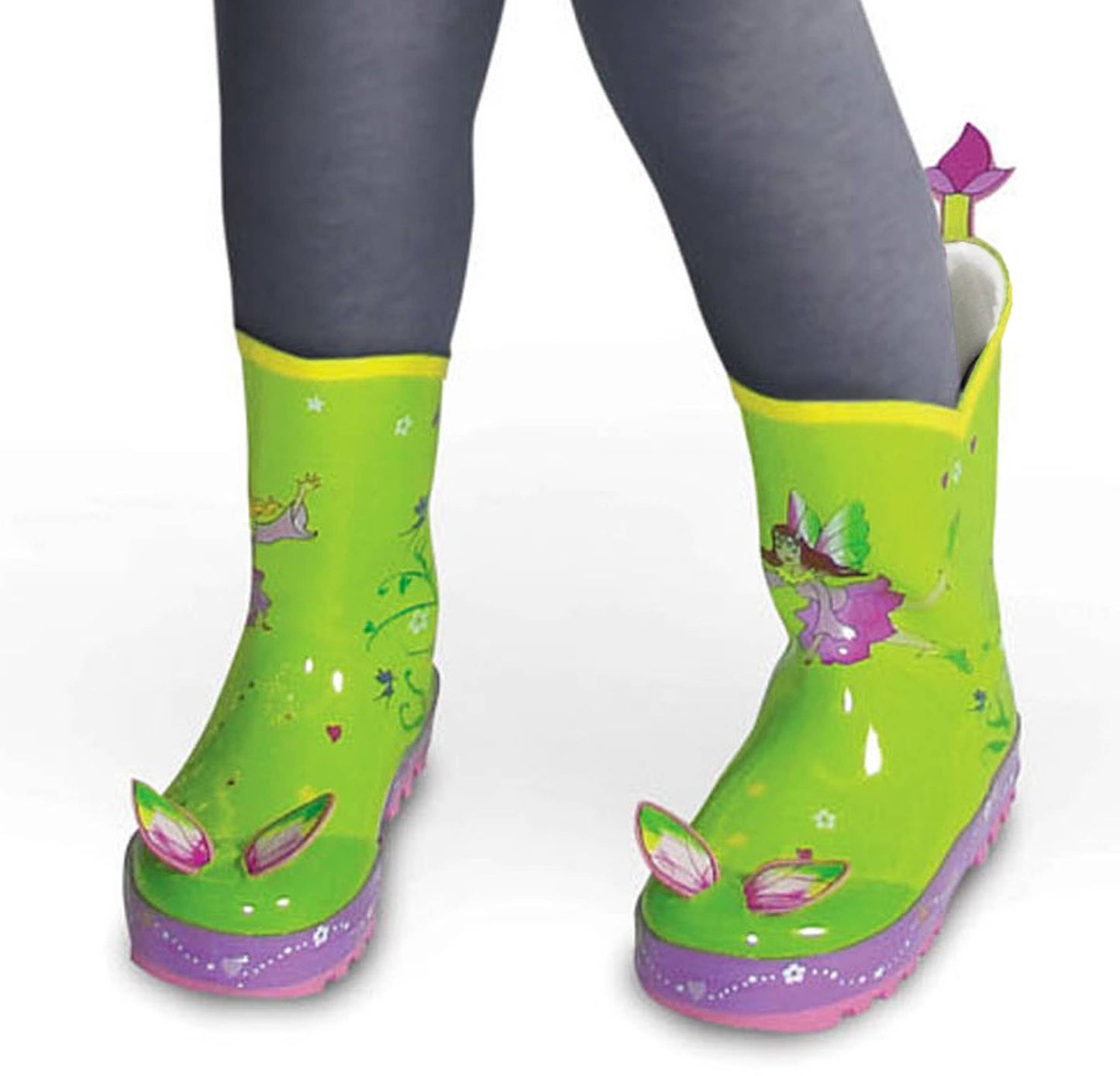 Fairy Rain Boots w/ Fleece Liner::Green