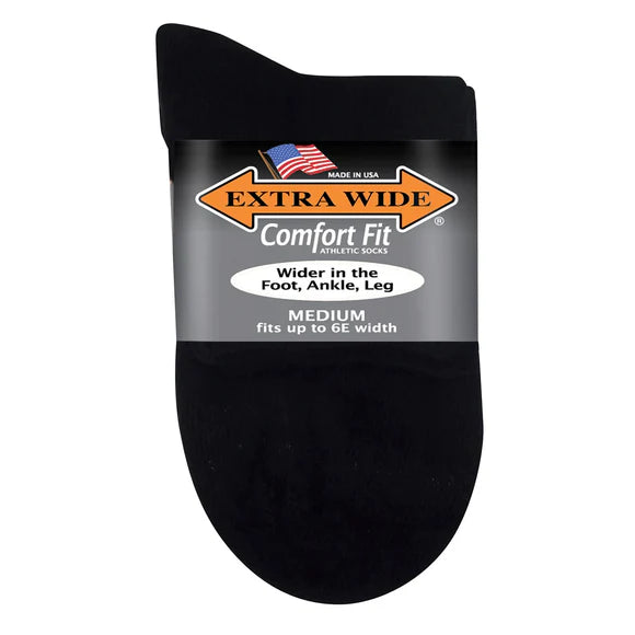 Extra Wide Athletic Quarter::Black