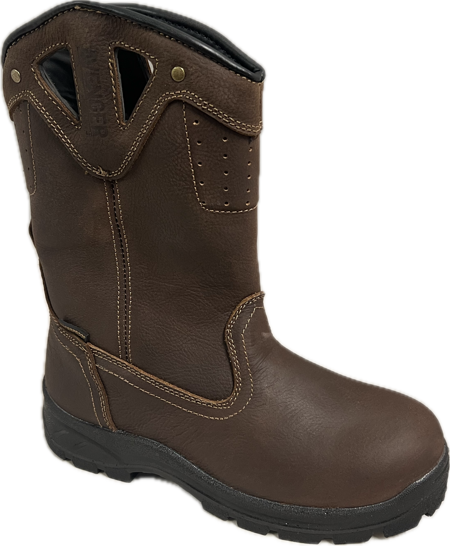 Builder Wellington A8130 Safety Toe::Brown