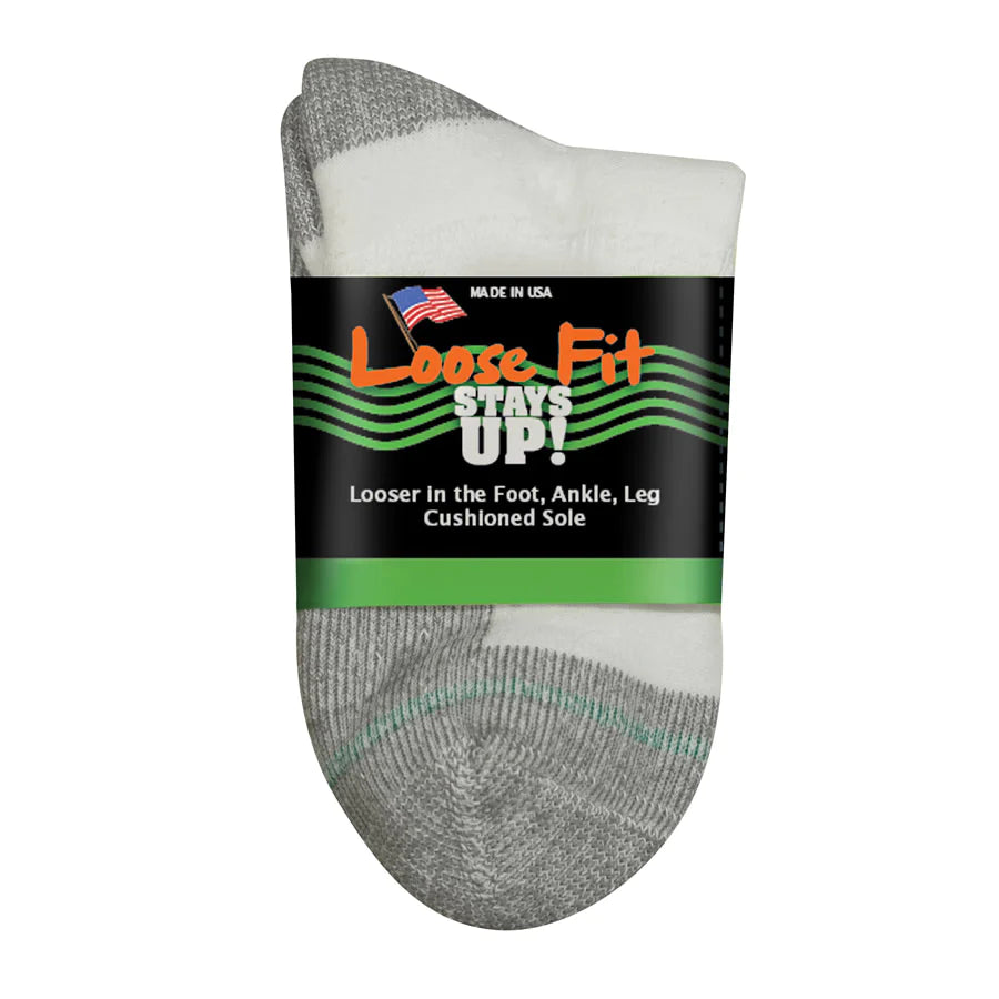 Loose Fit Stays Up Quarter Socks