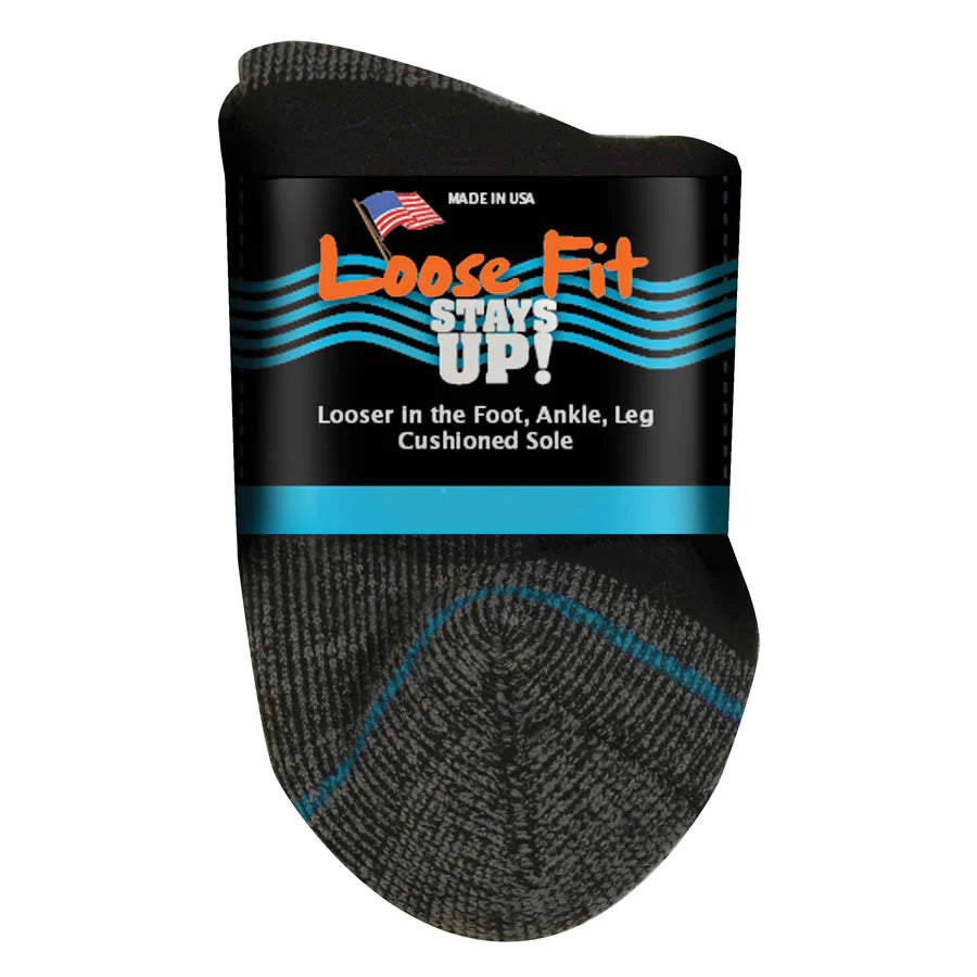 Loose Fit Stays Up Quarter Socks