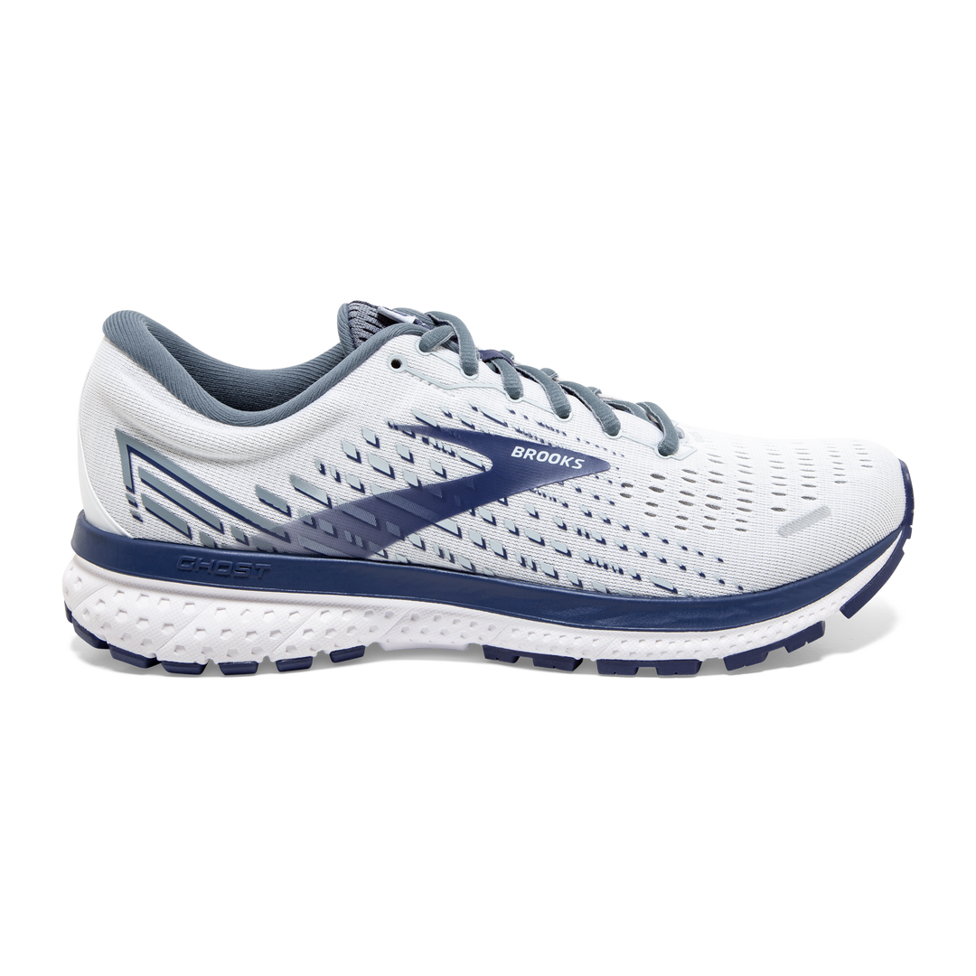 Brooks Men's Ghost 13 White/Grey/Deep Cobalt – Pilcher's Shoes