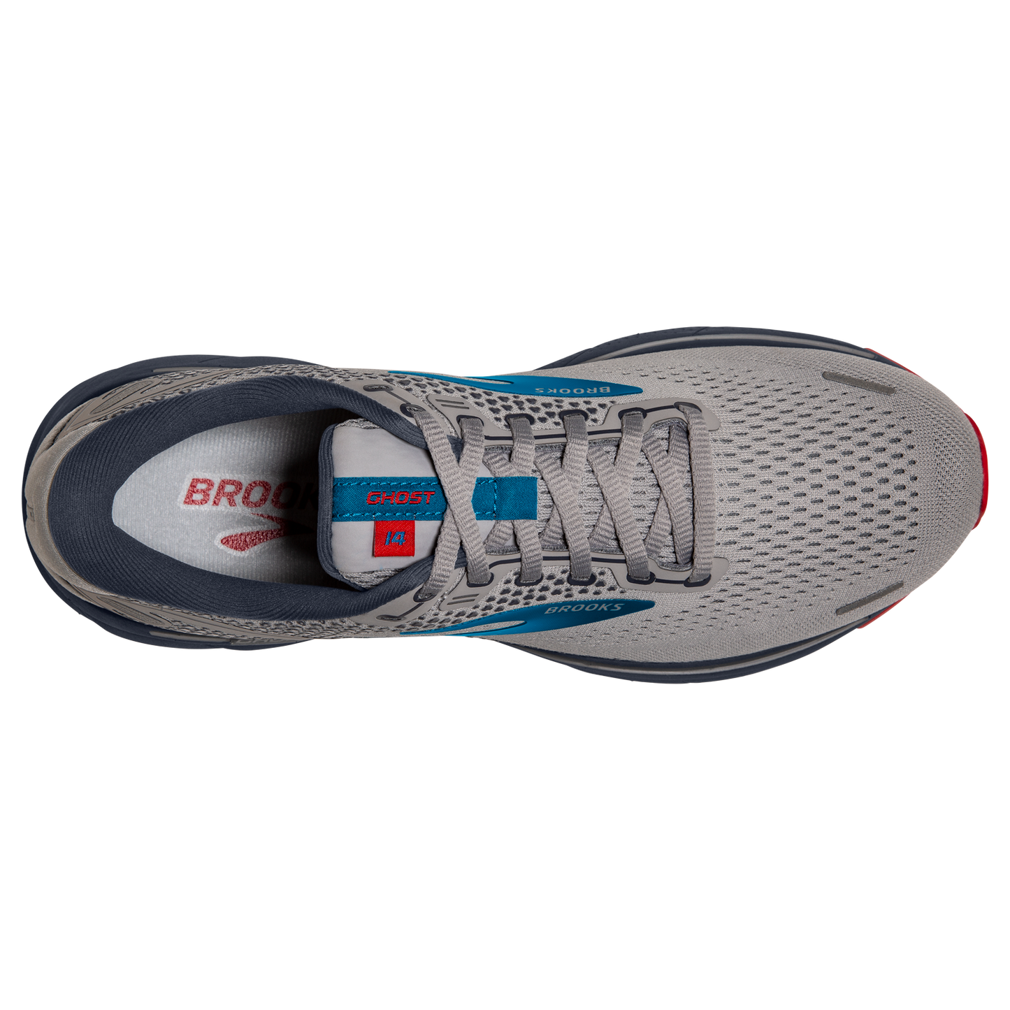 Brooks Men's Ghost 14 Grey/Blue/Red – Pilcher's Shoes