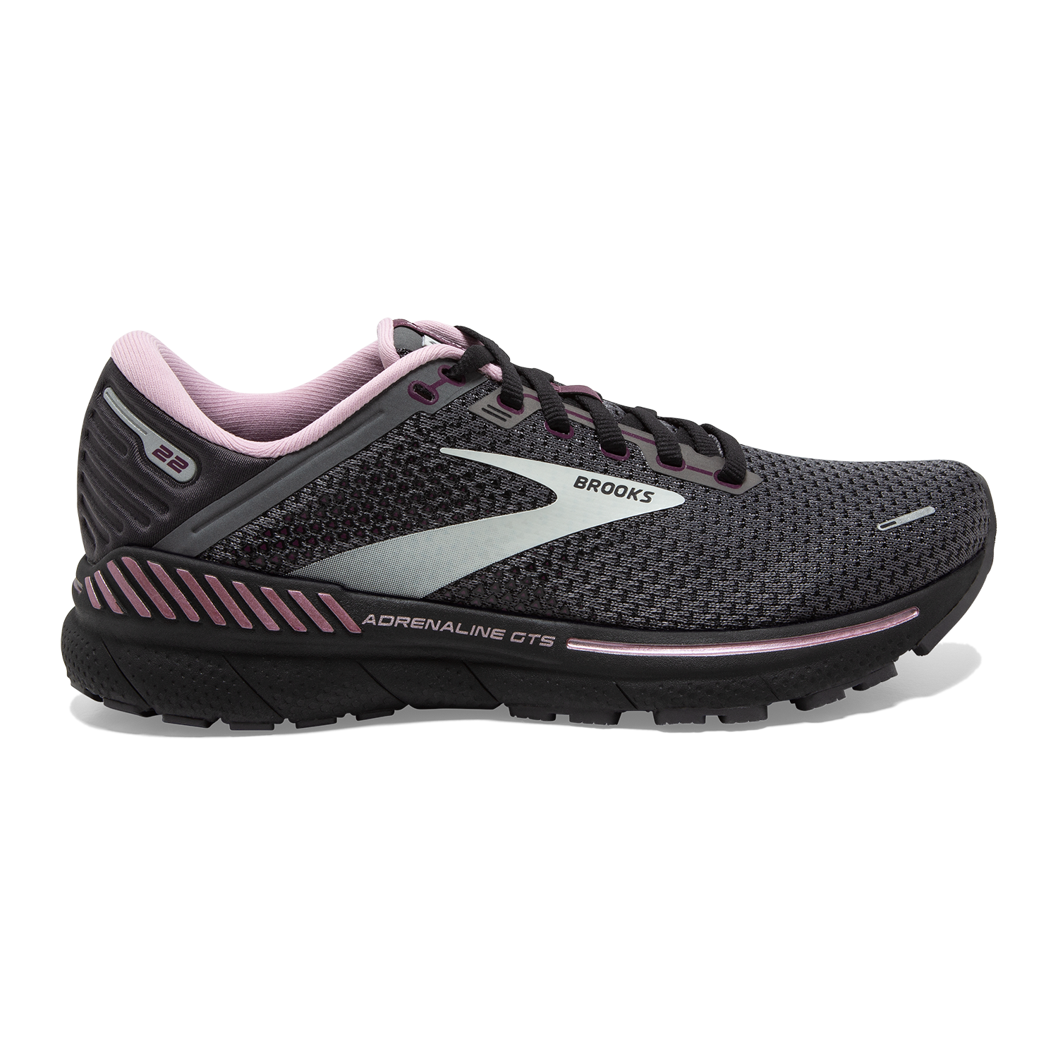 Brooks Womens Adrenaline Gts 22 Pearlblackmetallic Pilchers Shoes 8384