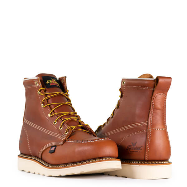 American Heritage 6" MAXWear Wedge Moc Toe Safety Boot::Tobacco
